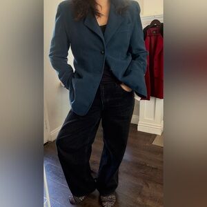 Classic Teal Women's Blazer - Tailored Suit Jacket